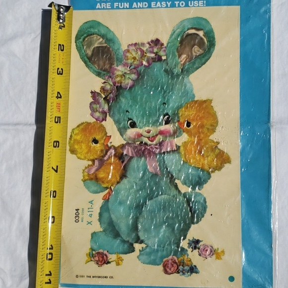decalart Other - SOLD on M........Vintage 1981 decal 10" x 6.5" New, still sealed. Bunny rabbit
